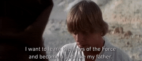 luke skywalker i want to learn the ways of the force and become a jedi like my father GIF by Star Wars