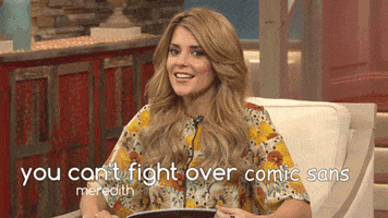 grace helbig font GIF by The Meredith Vieira Show