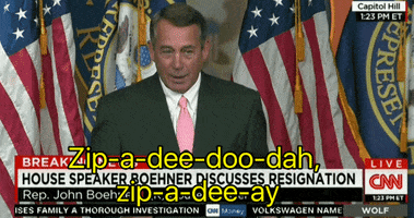 John Boehner Resignation GIF by Mashable