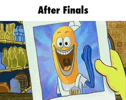 gifting spongebob finals week GIF