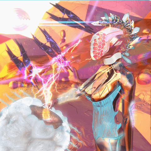 sola animation 3d women abstract GIF