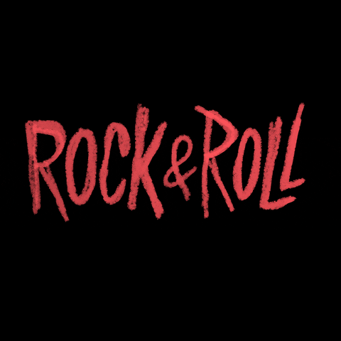 rock and roll typography GIF by Chris Piascik