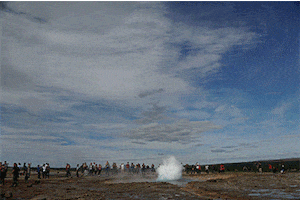 stu strokkur geysir in iceland GIF