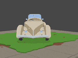 louis 3d car vintage sketchfab GIF
