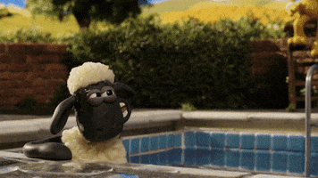 animation swimming GIF by Shaun the Sheep