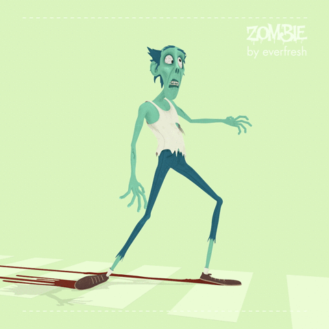 everfresh zombie cinema4d walk cycle character animation GIF