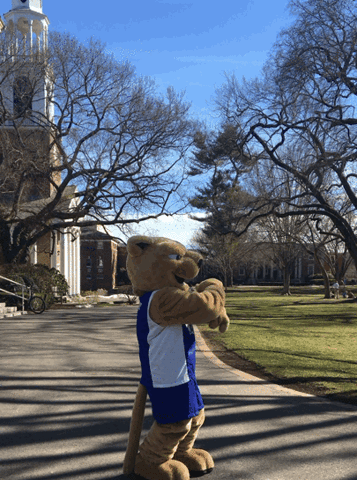 dancing mascot GIF by Wheaton College (MA)