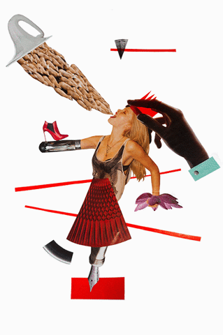nonna art woman collage vogue GIF