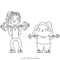 fitness gym GIF by Lisa Vertudaches
