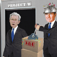 george w bush animation GIF by Chris Timmons