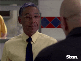TV gif. Giancarlo Esposito as Gus in Breaking Bad nods affirmingly at a Bryan Cranston as Walter in front of him. Text, "Do it."
