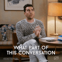 pop tv what part of this conversation dont you understand GIF by Schitt's Creek