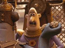 scared nuts GIF by Aardman Animations