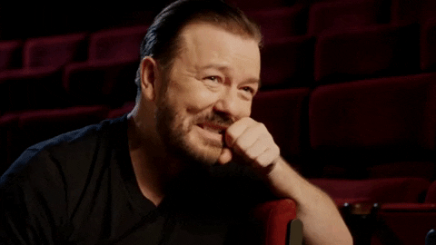 Ricky Gervais Laughing GIF by George Michael - Find & Share on GIPHY