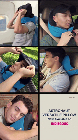 6-In-1 Travel Pillow GIF