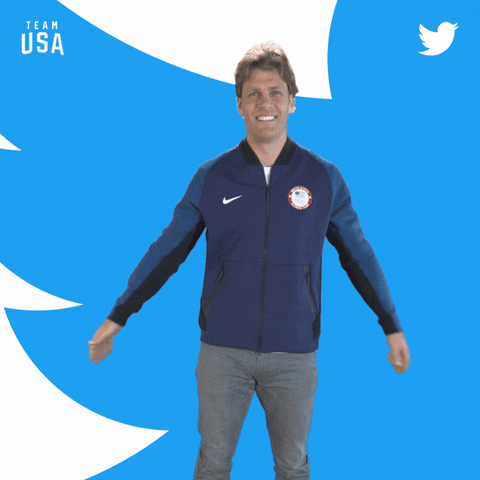 waving winter olympics GIF by Twitter