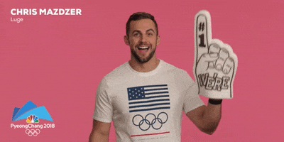 Number 1 Cheering GIF by NBC Olympics