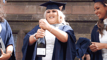 champagne graduation GIF