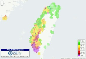 2017/11/6 17:00 - 2017/11/7 17:00 Heavy Pollution With Tai-Power Offloading On 1Am-7Am GIF