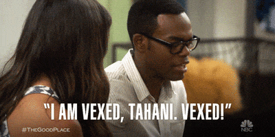 i am vexed season 1 GIF by The Good Place