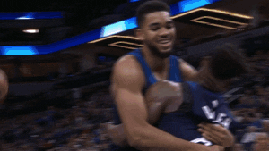 happy karl anthony towns GIF by NBA