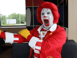 ronald mcdonald rage GIF by McDonald's CZ/SK