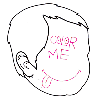 vivalababyhead art baby artist baby head Sticker