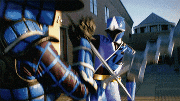 blue ranger ninja steel GIF by Power Rangers