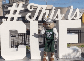 vikings pointing GIF by Cleveland State University