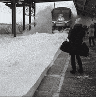train station snow GIF by Josh Rigling
