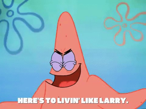 living like larry spongebob