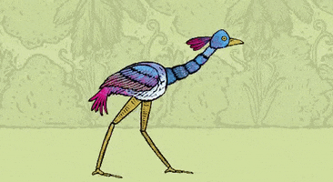pu bird walk cycle GIF