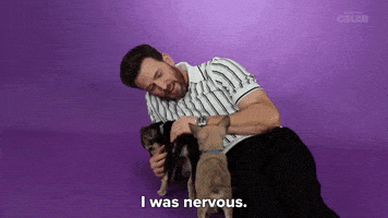 Nervous Chris Evans GIF by BuzzFeed