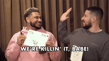 High Five Jersey Shore GIF by Jersey Shore Family Vacation