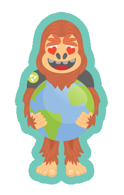Big Foot Earth Sticker by StickerGiant