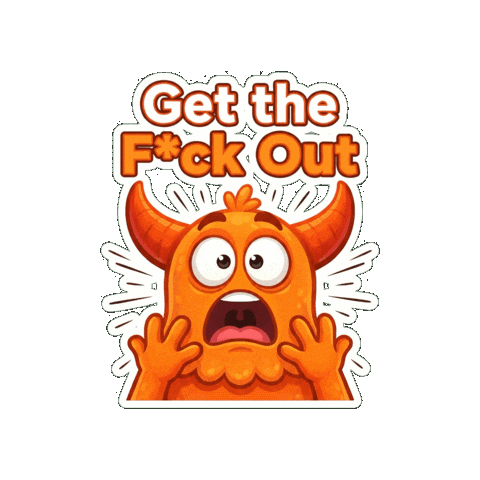 Stop Right There Over It Sticker by Momo & Tulus