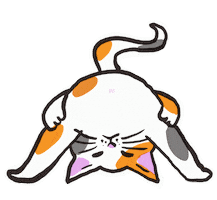 猫 応援 Sticker by 河童堂