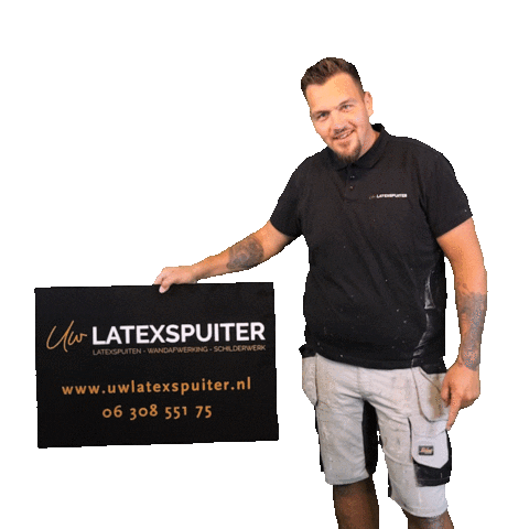 Uw Latex Spuiter Sticker