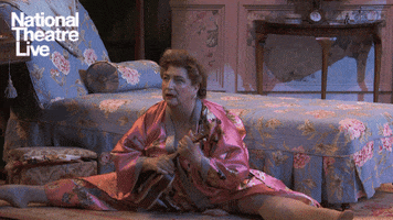 Stretching Caroline Quentin GIF by National Theatre