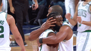 Nba Playoffs Hug GIF by NBC Sports Boston