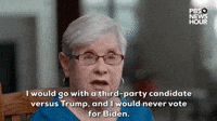 "I would go with a third-party candidate."