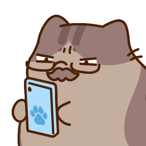 Confused Cat Sticker by Bichi Mao