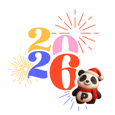 Christmas Panda Sticker by Pandastic Studio