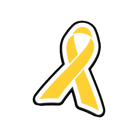 Yellow Ribbon Cancer Sticker by St. Jude