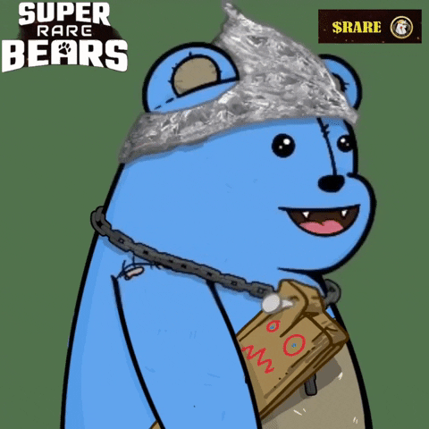 Blue Bear Singing GIF by SuperRareBears