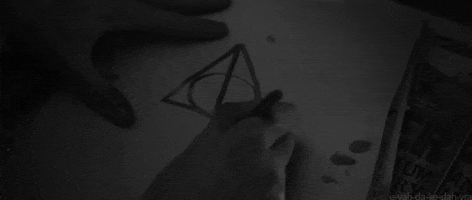 movie black and white harry potter deathly hallows symbol