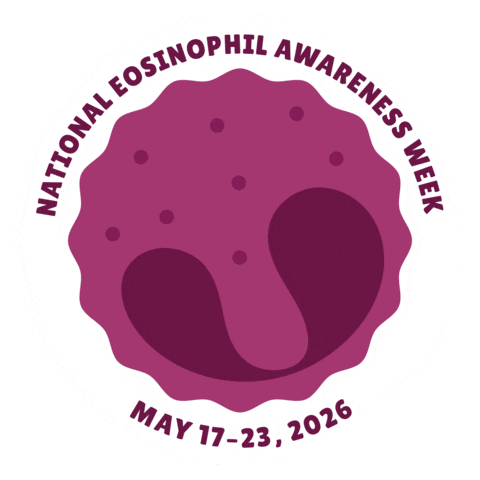 Magenta Eosinophil Sticker by APFED