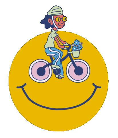 Happy Bike Sticker by Bruxelles Mobilité/Brussel Mobiliteit