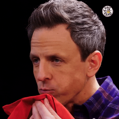 Seth Meyers Hot Ones GIF by First We Feast