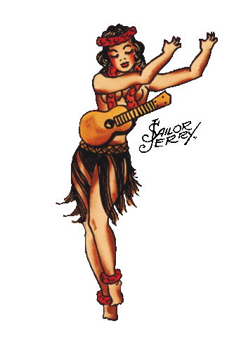 Palm Tree Dancing Sticker by Sailor Jerry Spiced Rum